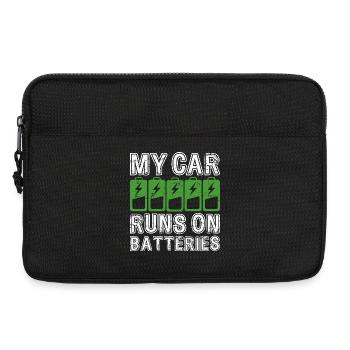 My Car Runs On Batteries eCar Electric Car - Laptop bag 13" - black - Front