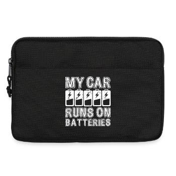 My Car Runs On Batteries eCar Electric Car - Laptop bag 13" - black - Front
