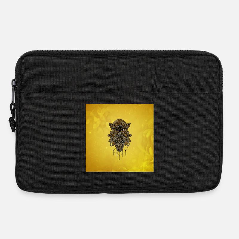 Elegante goldene Steampunk-Eule. - Laptoptasche 13" - Schwarz