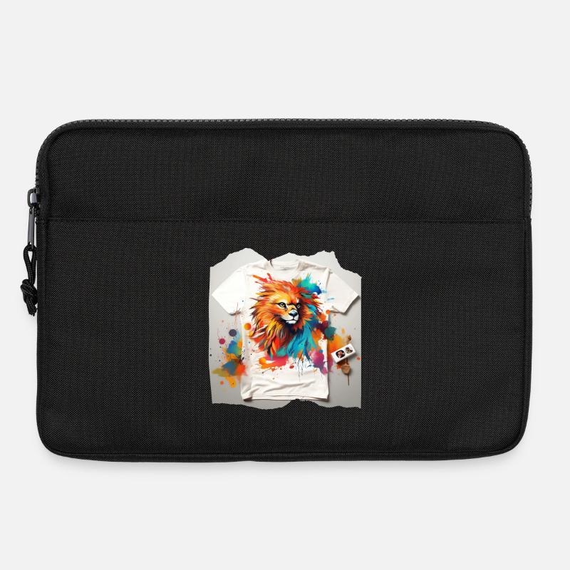 Painted lion - Laptop bag 13" - black