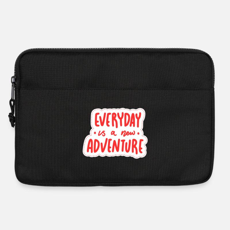 Jeder Tag ist ein neues Abenteuer - Laptoptasche 13" - Schwarz