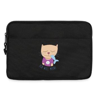 Katze Meer Urlaub Kinder Kinderzimmer Nordsee Cat - Laptoptasche 13" - Schwarz - Vorne
