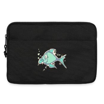 Fisch Linienkunst - Laptoptasche 13" - Schwarz - Vorne