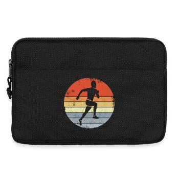 Dessin de coureur Vintage - Sacoche pour ordinateur portable 13 pouces - noir - Devant