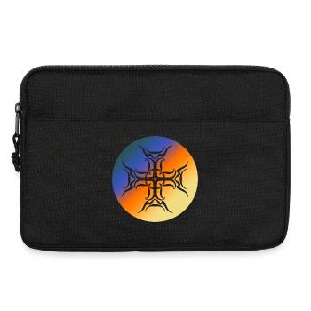 Roundel Tribal Cross Colorful Gradient T-Shirt - Laptop bag 13" - black - Front