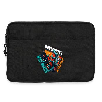 Bouldern Gecko Seil? Geschenk - Laptoptasche 13" - Schwarz - Vorne