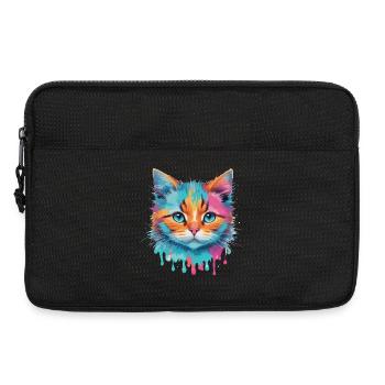 Chat mignon - Sacoche pour ordinateur portable 13 pouces - noir - Devant