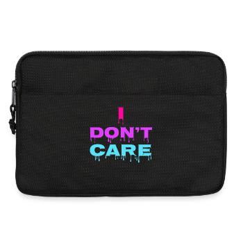 I don't care Statement chill indifferent - Laptop bag 13" - black - Front