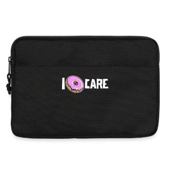 I Don't Care Donut Funny Statement Attitude - Laptop bag 13" - black - Front
