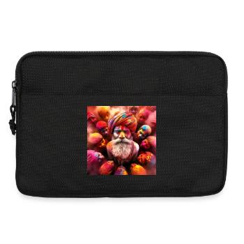 Holi Indien Feste der Farben - Laptoptasche 13" - Schwarz - Vorne