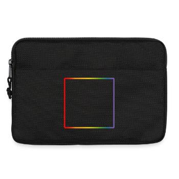 Regenbogen Rahmen LGBT DEMO - Laptoptasche 13" - Schwarz - Vorne