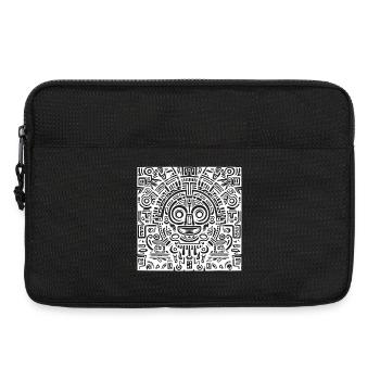 Inca, Aztec, Mayan Pattern, Artwork - Laptop bag 13" - black - Front
