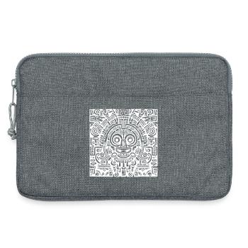 Inca, Aztec, Mayan Pattern, Artwork - Laptop bag 13" - heather grey - Front