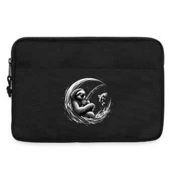 Pêche paresseux pêcheur cadeau - Sacoche pour ordinateur portable 13 pouces - noir - Devant