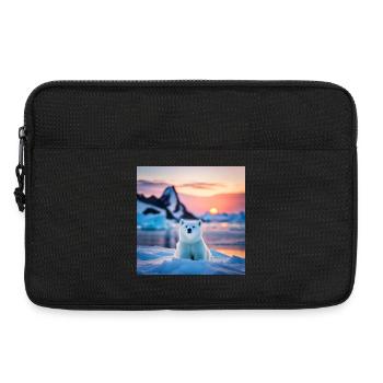 Ourson sur la Banquise - Sacoche pour ordinateur portable 13 pouces - noir - Devant