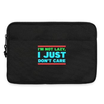 Je m’en fiche chill déclaration attitude indifférente - Sacoche pour ordinateur portable 13 pouces - noir - Devant