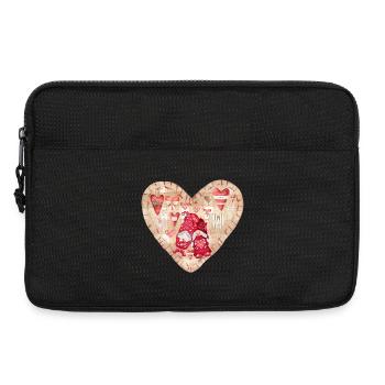 Verliebte Gartenzwerge Herz Design - Laptoptasche 13" - Schwarz - Vorne