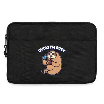 I don't care about relax indifferent statement attitude - Laptop bag 13" - black - Front