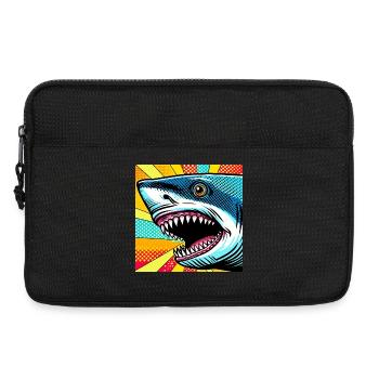 Shark Pop Art - Laptop bag 13" - black - Front