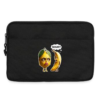 Citron vs Banane : Conflit dans le panier de fruits - Sacoche pour ordinateur portable 13 pouces - noir - Devant