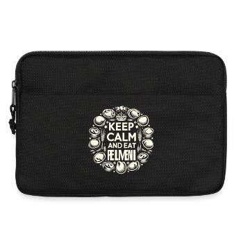 Bleib ruhig und iss Pelmeni Geschenk - Laptoptasche 13" - Schwarz - Vorne
