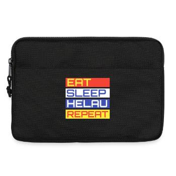 EAT SLEEP HELAU REPEAT Design - Laptoptasche 13" - Schwarz - Vorne