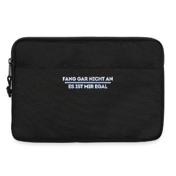 I don't care about funny sayings attitude indifferent - Laptop bag 13" - black - Front