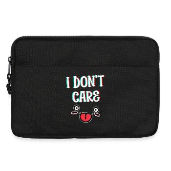 I don't care Attitude Funny Statement Relax - Laptop bag 13" - black - Front