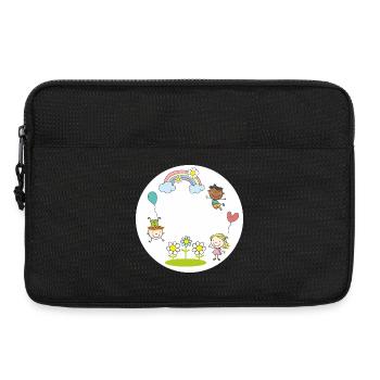 verschiedene Kinder Regenbogen Blumen Luftballon  - Laptoptasche 13" - Schwarz - Vorne