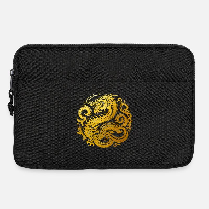 Chinesisches Drachen-Tattoo - Laptoptasche 13" - Schwarz