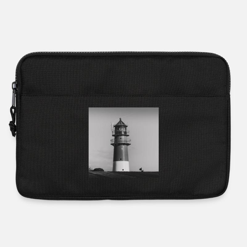 Leuchtturm Büsum Dithmarschen Nordsee Küste Poster - Laptoptasche 13" - Schwarz