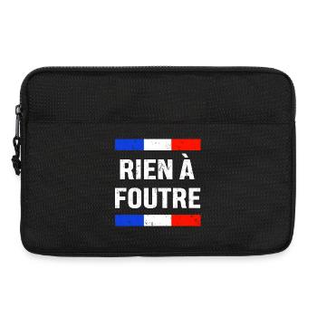 T SHIRT RIEN À FOUTRE_FRANCE - Sacoche pour ordinateur portable 13 pouces - noir - Devant