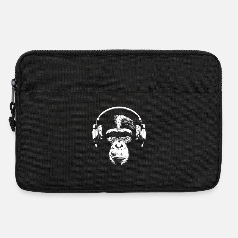 Monkey - Music - Chimpanzee - Laptop bag 13" - black