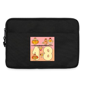 Poules de dix-huit ans - 18e anniversaire - Sacoche pour ordinateur portable 13 pouces - noir - Devant