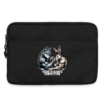 Bras de fer bras de fer loup et lapin cadeau - Sacoche pour ordinateur portable 13 pouces - noir - Devant