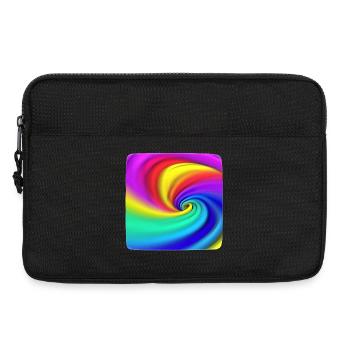 Regenbogenwirbel Farbenspiel - Laptoptasche 13" - Schwarz - Vorne