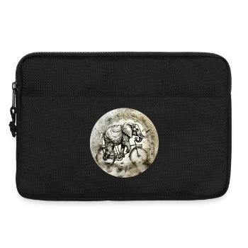 Indischer Elefant auf dem Rad - Laptoptasche 13" - Schwarz - Vorne