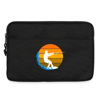 Wakeboard Welle Wasserski Wellenreiten Surfen - Laptoptasche 13" - Schwarz - Vorne