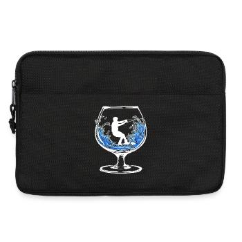 Kitesurfeur, Wakeboard acrobatique, Ski nautique, Surf - Sacoche pour ordinateur portable 13 pouces - noir - Devant