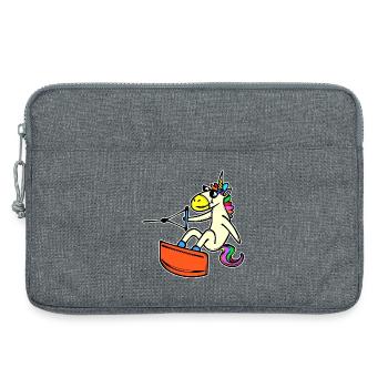 Wakeboard, Licorne, Sports nautiques, Surf, Surf - Sacoche pour ordinateur portable 13 pouces - gris chiné - Devant