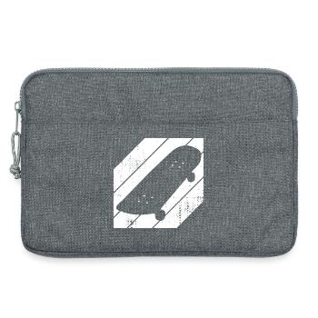 Skateboard Drawing - Laptop bag 13" - heather grey - Front
