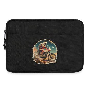 Ein Astronaut auf dem Motorrad - Laptoptasche 13" - Schwarz - Vorne