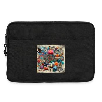 Ornement zen - Sacoche pour ordinateur portable 13 pouces - noir - Devant