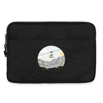 Gondola ride up the mountain - cable car - Laptop bag 13" - black - Front