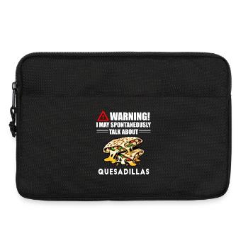 Attention : je parle spontanément de quesadillas - Sacoche pour ordinateur portable 13 pouces - noir - Devant