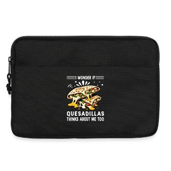 Je me demande si les Quesadillas pensent aussi à - Sacoche pour ordinateur portable 13 pouces - noir - Devant