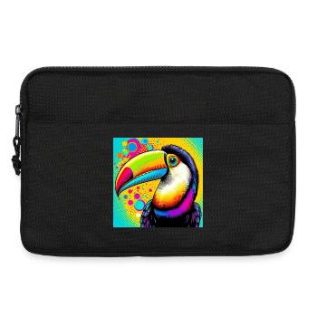 Toucan Pop Art - Laptop bag 13" - black - Front