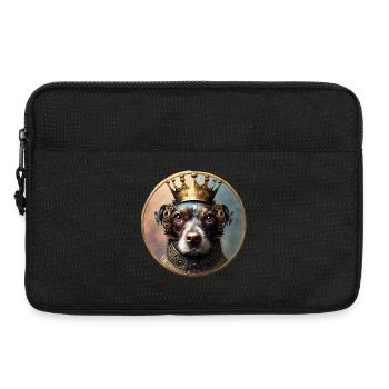 Chien royal à couronne - Sacoche pour ordinateur portable 13 pouces - noir - Devant