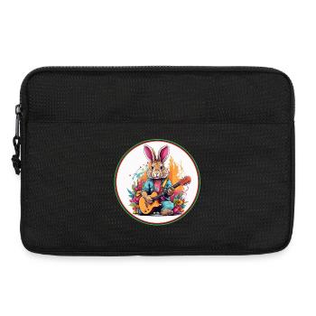 Osterhase mit Gitarre - Laptoptasche 13" - Schwarz - Vorne