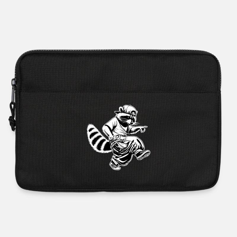 Hiphop-Waschbär - Laptoptasche 13" - Schwarz